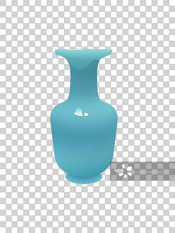 蓝色瓷瓶图片素材