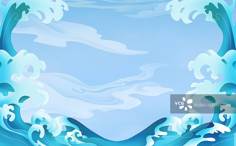 海浪背景图片素材