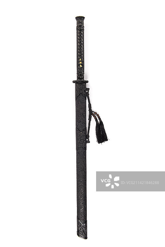 白色背景上的长剑剑鞘图片素材