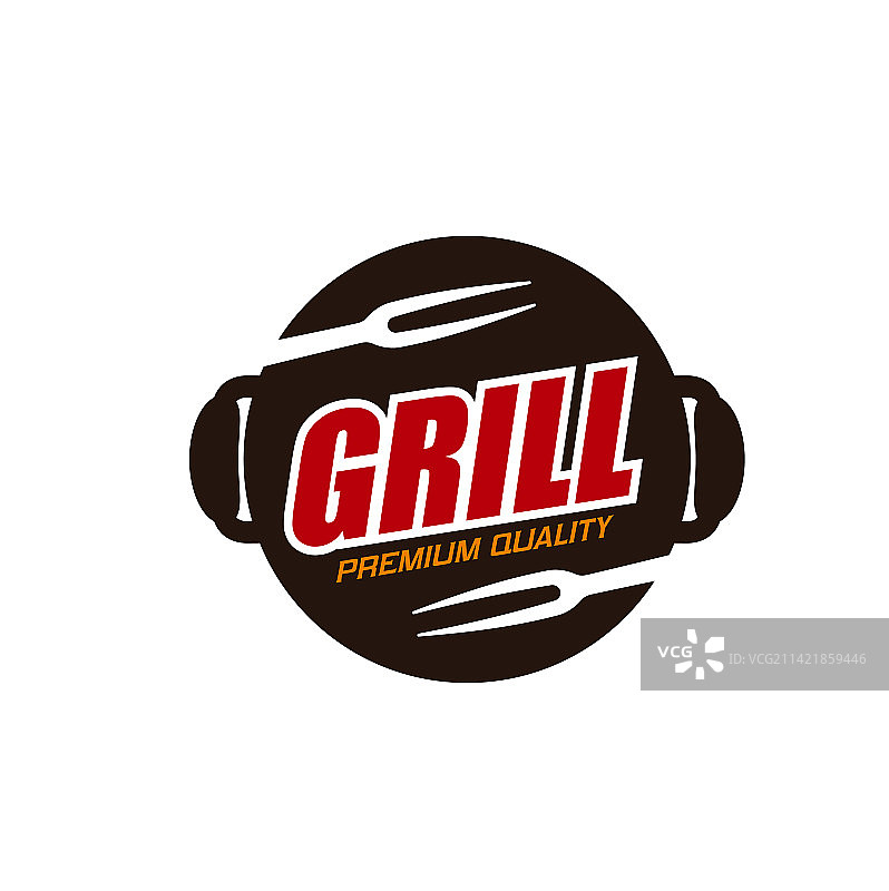 牛排烧烤架和木炭烧烤图标图片素材