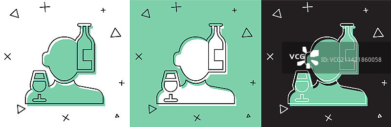 酒精成瘾图标素材集图片素材