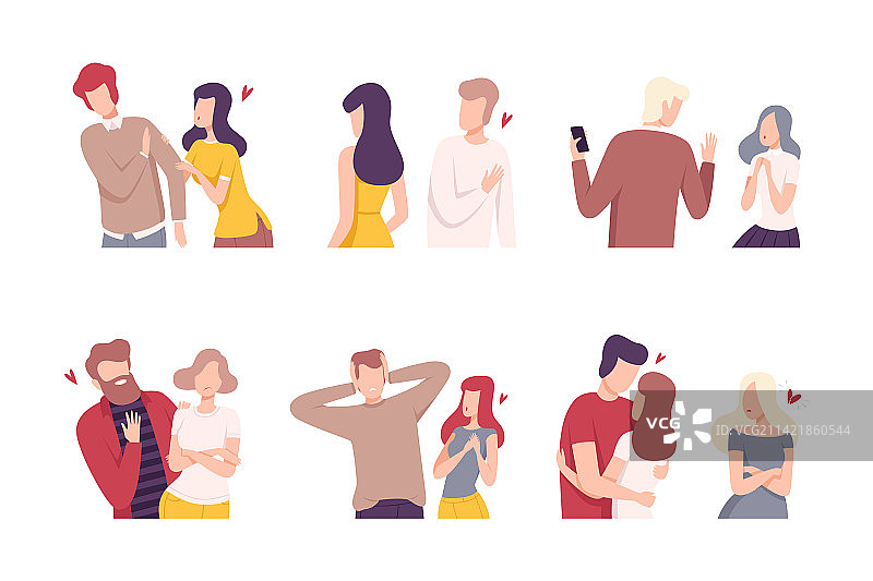 单恋情侣关系合集图片素材