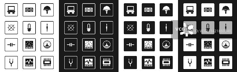 发光二极管LED灯泡电器套装图片素材