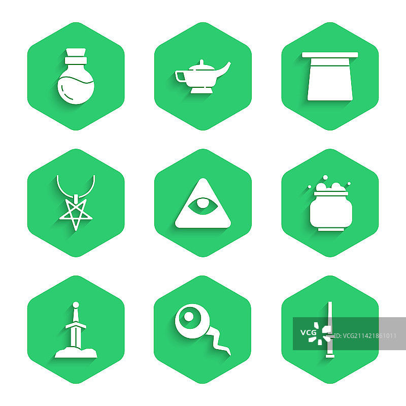 共济会之眼魔杖巫婆锅剑素材图片素材