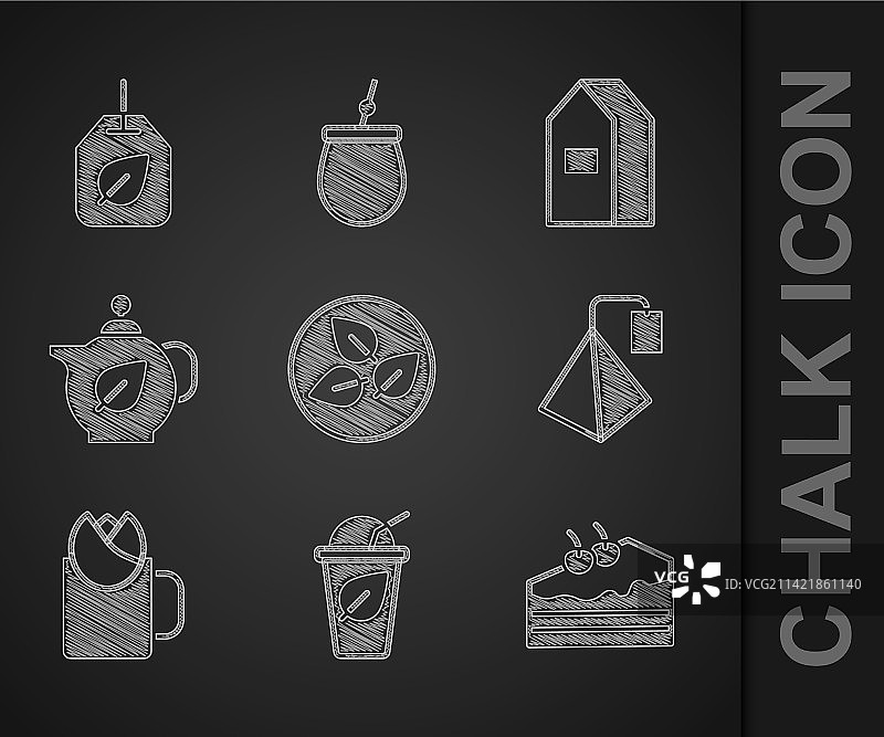 茶叶、茶杯、蛋糕和茶包图片素材