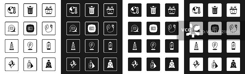 回收箱树叶环保标志地球融化图片素材