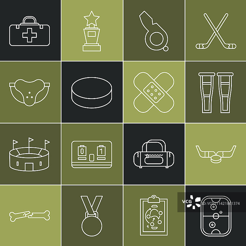 冰球桌、冰球杆和冰球图片素材