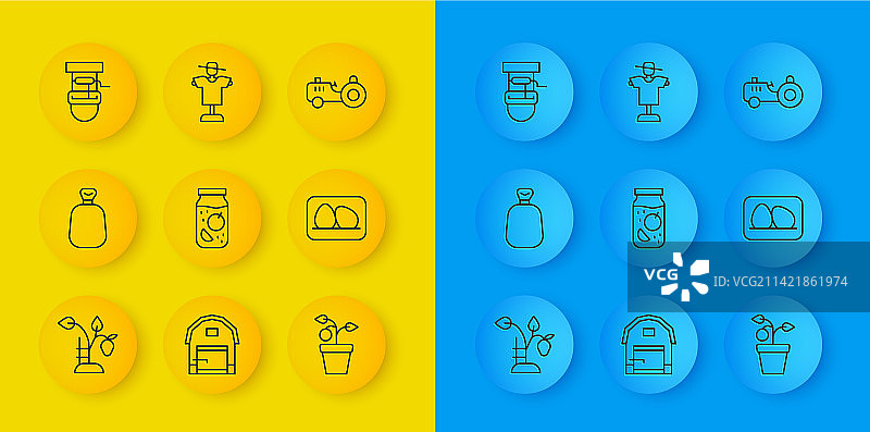 线条、草莓、麻袋和果酱罐图片素材