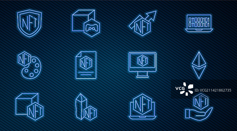 NFT数字加密艺术以太坊ETH图片素材