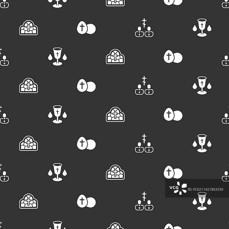 牧师基督教圣杯彩色玻璃图片素材