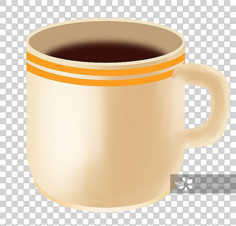 茶杯咖啡杯杯子生活用品喝水元素插画图片素材