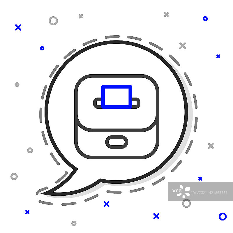 带信封图标的线性投票箱或投票箱图片素材