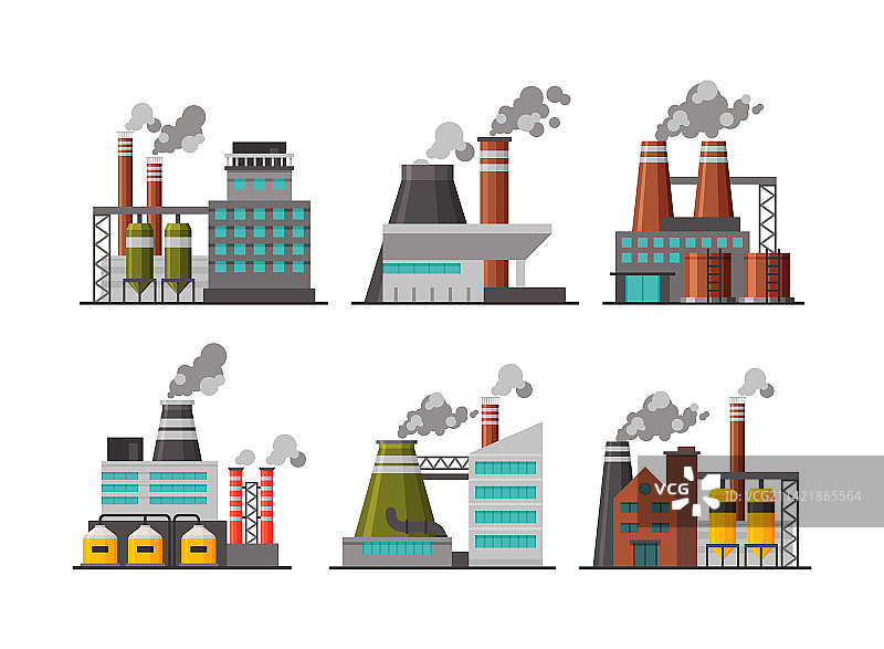工厂建筑、发电厂与炼油厂图片素材