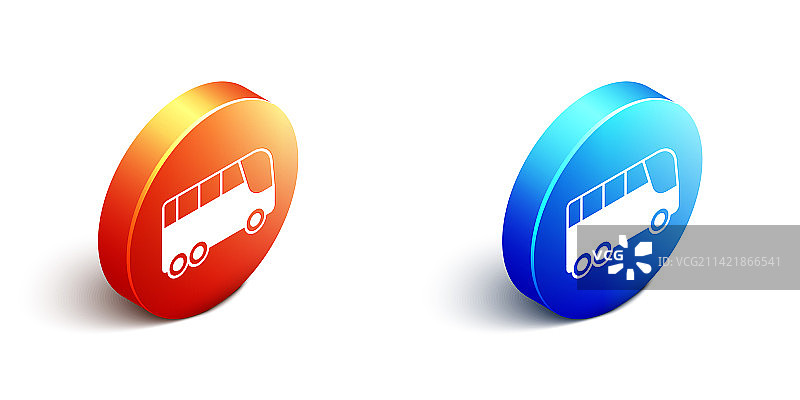 2.5D巴士图标图片素材