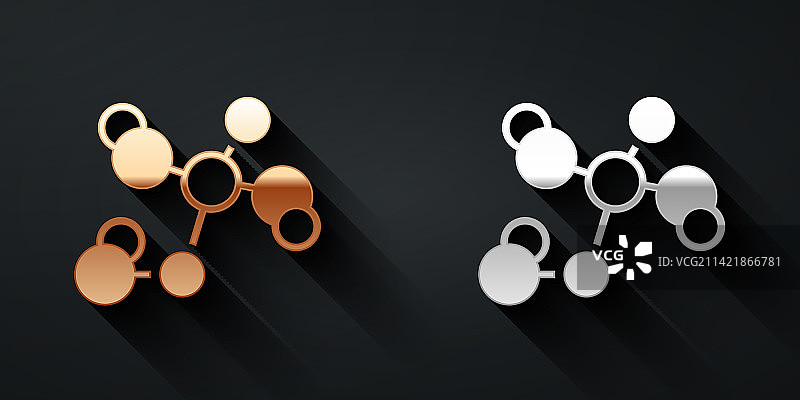 金色和银色化学式图标图片素材