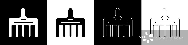 黑白背景上的发刷图标图片素材