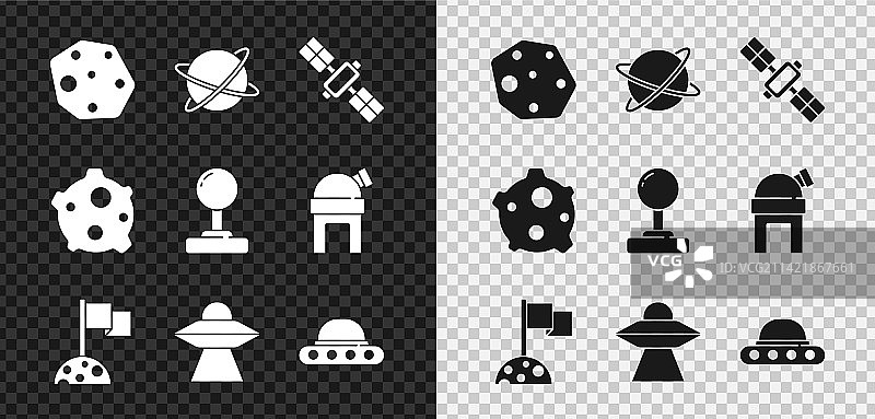 小行星卫星环绕行星月球图片素材