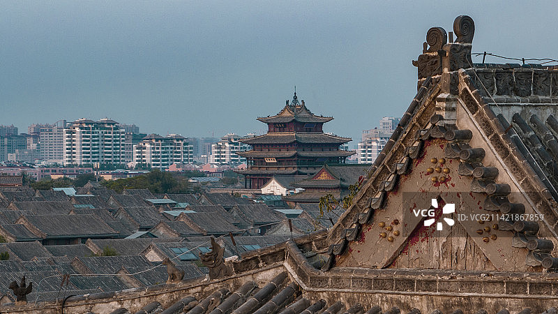 聊城光岳楼 城市风光地标建筑图片素材