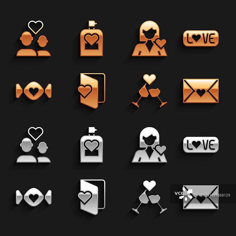 情人节banner爱情文字信封图片素材