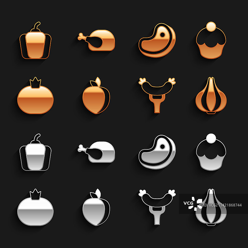 李子水果玛芬蒜香肠食材图片素材