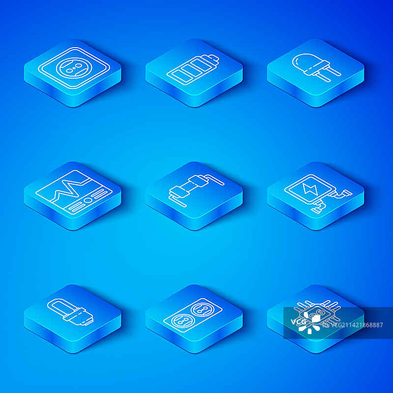 LED灯泡、电阻和电力图片素材