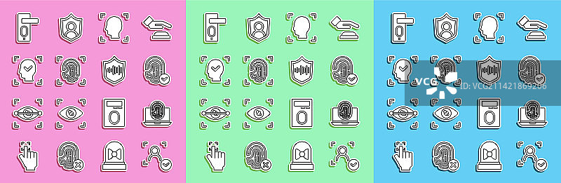 面部识别掌纹指纹图片素材
