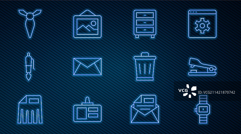 扳手、手表、订书机、档案文件图片素材