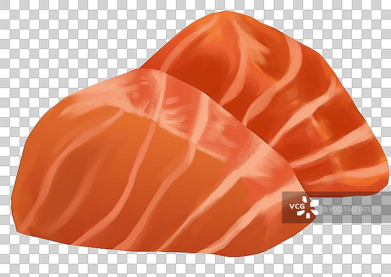 日料美食食物食材三文鱼肉寿司原材料味道插画图片素材