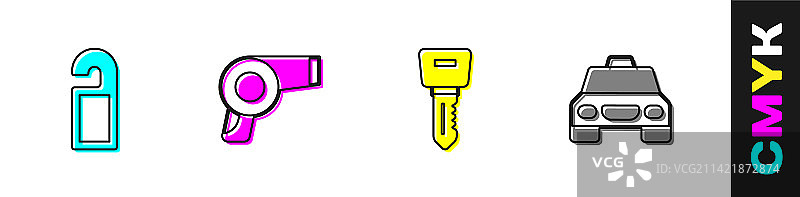 请勿打扰标志吹风机酒店门套装图片素材