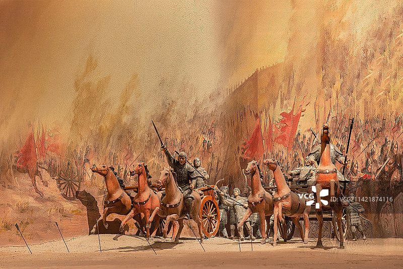 中国古代战争场景复原图片素材