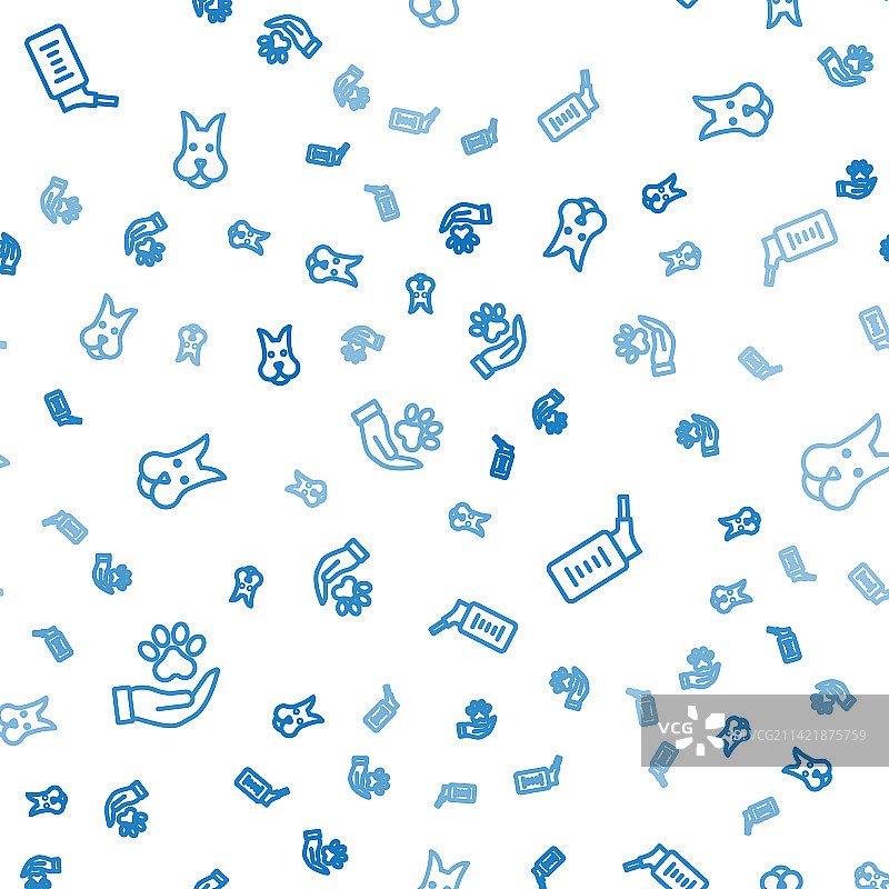 手与动物足迹饮水器组合图片素材