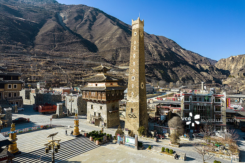 中国四川省阿坝州小金县沃日土司官寨图片素材