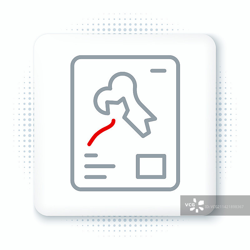 白色背景上的线条X光拍摄图标图片素材