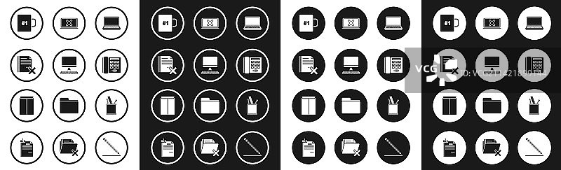 带键盘的笔记本电脑和显示器，删除键图片素材