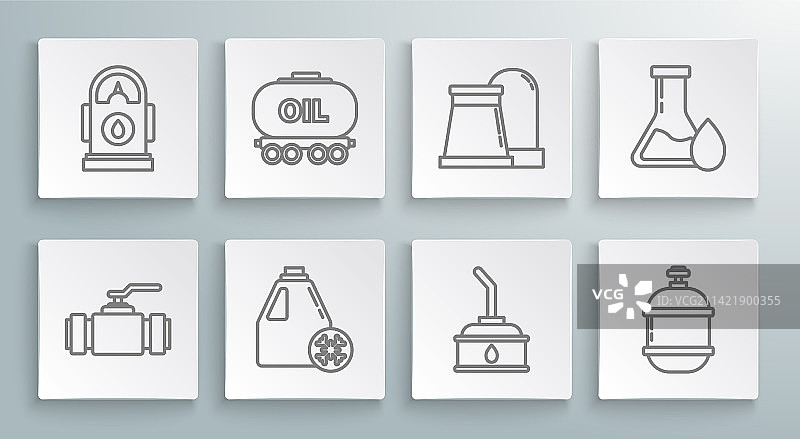 工业金属管道和阀门线条合集图片素材