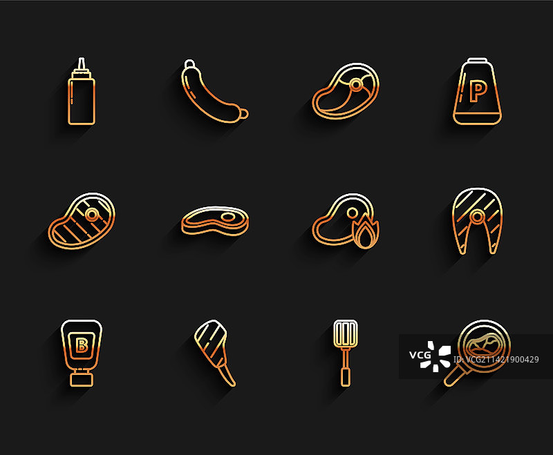 调味瓶肋眼牛排铲子图片素材