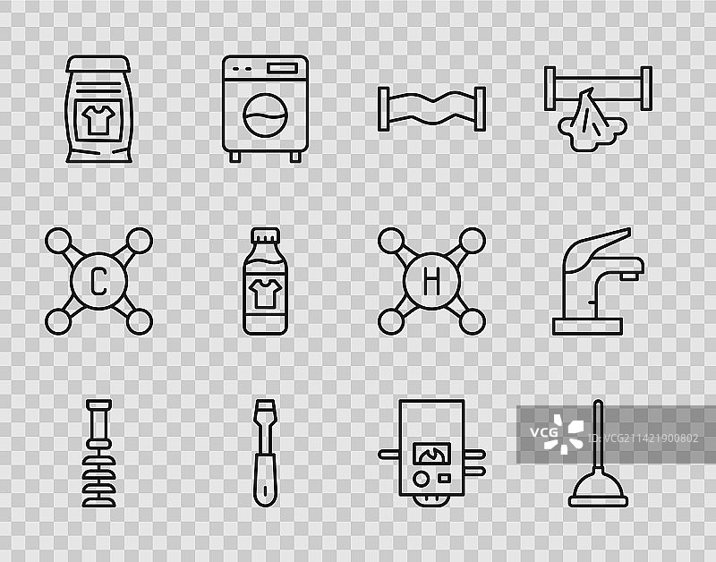 马桶刷和皮搋子清单图片素材