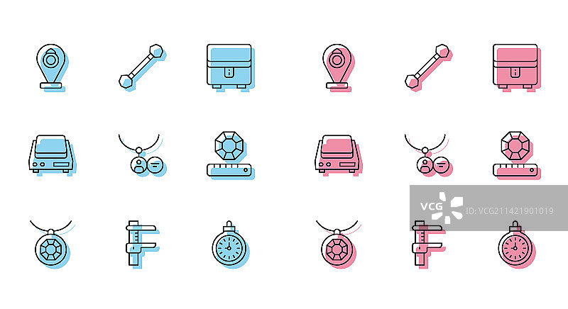 项链吊坠卡尺图片素材