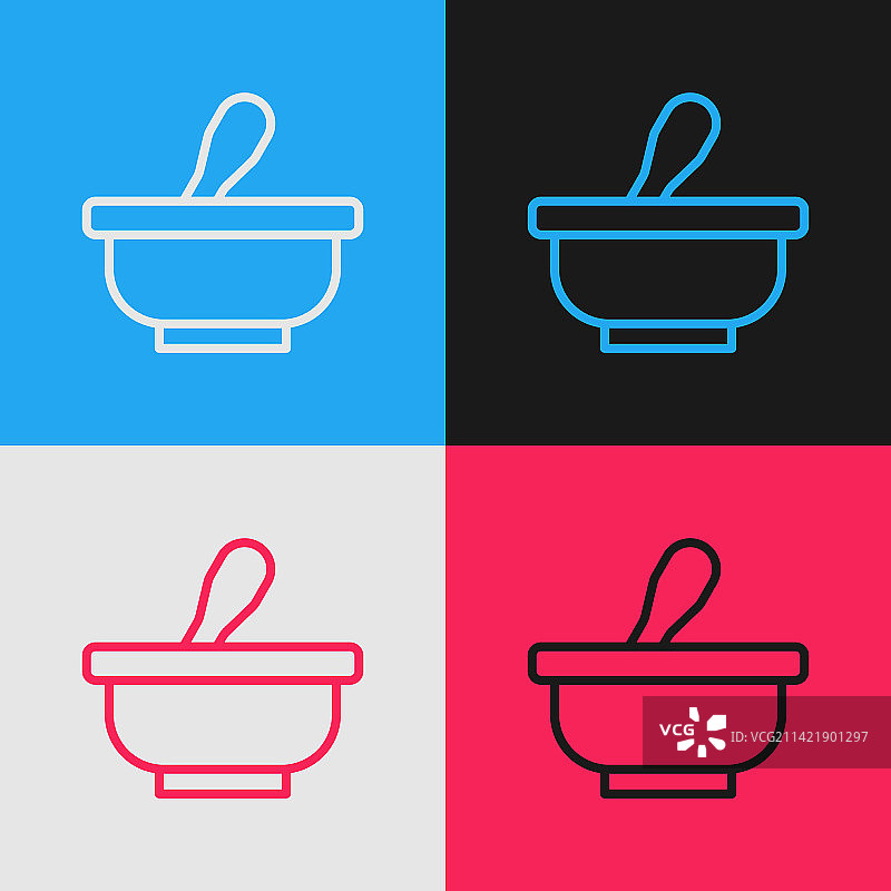 波普风线条研钵图标图片素材