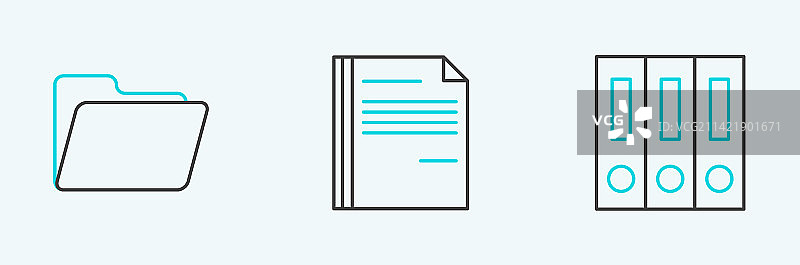 办公文件夹和文件图片素材