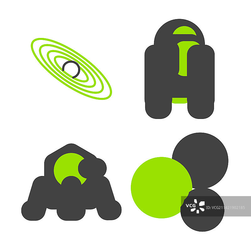 火星探测车机器人图标线条设计图片素材