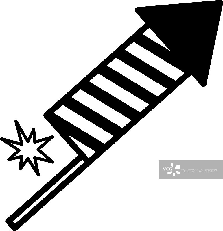 鞭炮图标，闪耀的烟花火箭图片素材