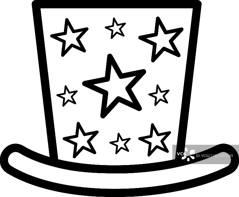 魔术师礼帽星星配饰符号图片素材