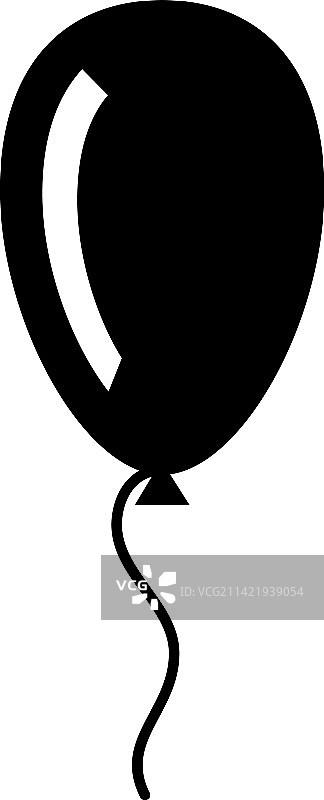 黑色气球图标装饰派对符号标志图片素材