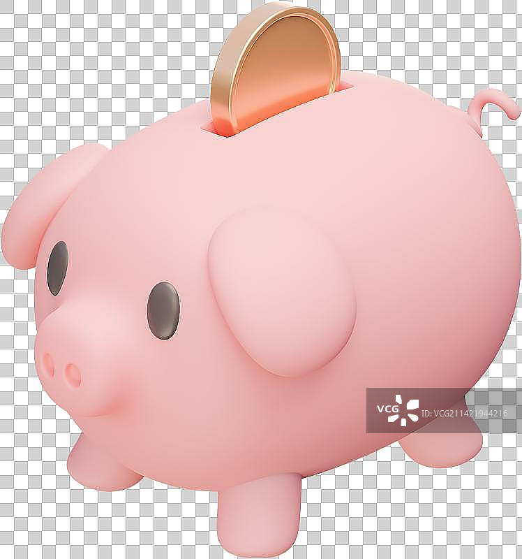 3D免抠金融小猪图片素材