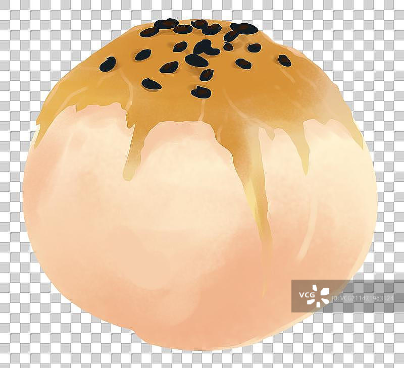 传统美食食物食材小吃蛋黄酥饼元素插画图片素材