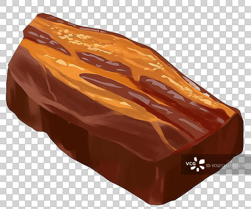 一块腊肉熏肉猪肉食物食材美食味道饮食插画图片素材