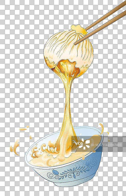 国风美食插画灌汤包绘制图片素材