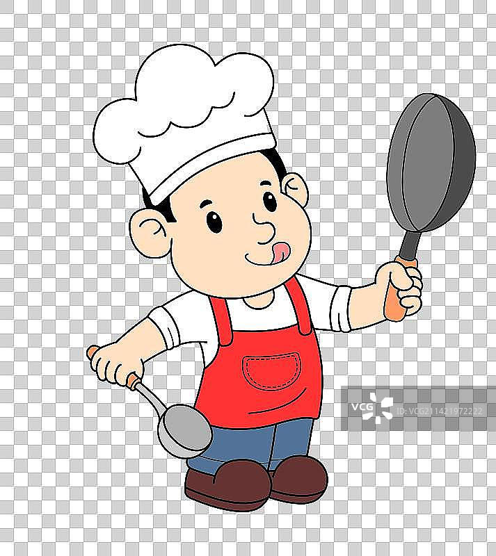 卡通厨师矢量插图图片素材