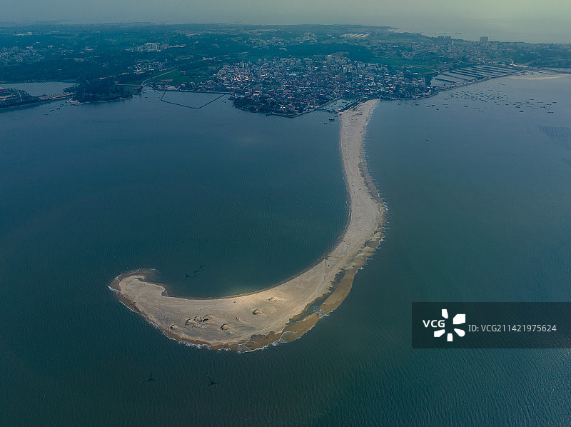 大地触角——航拍泉州触角沙滩图片素材